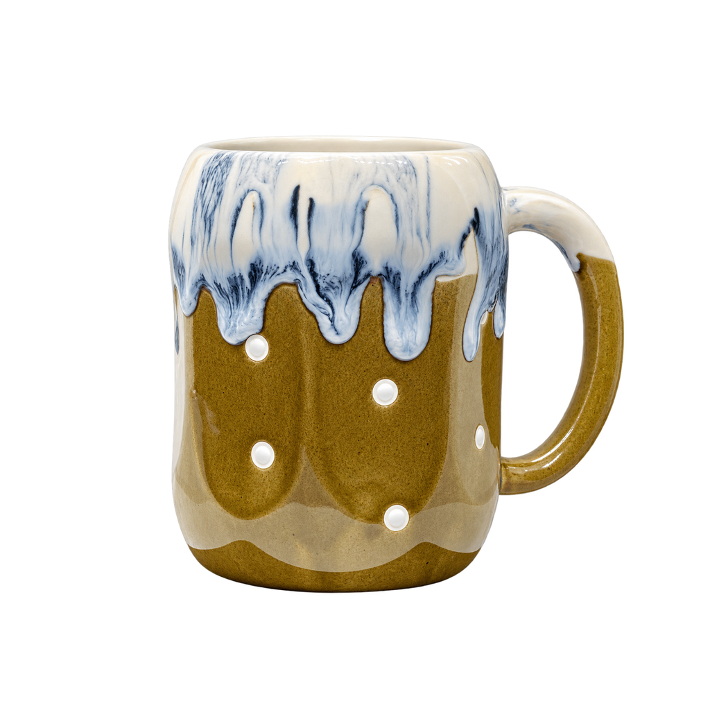 Bhokals Big Dots Print Mustard Yellow Coffee Mug