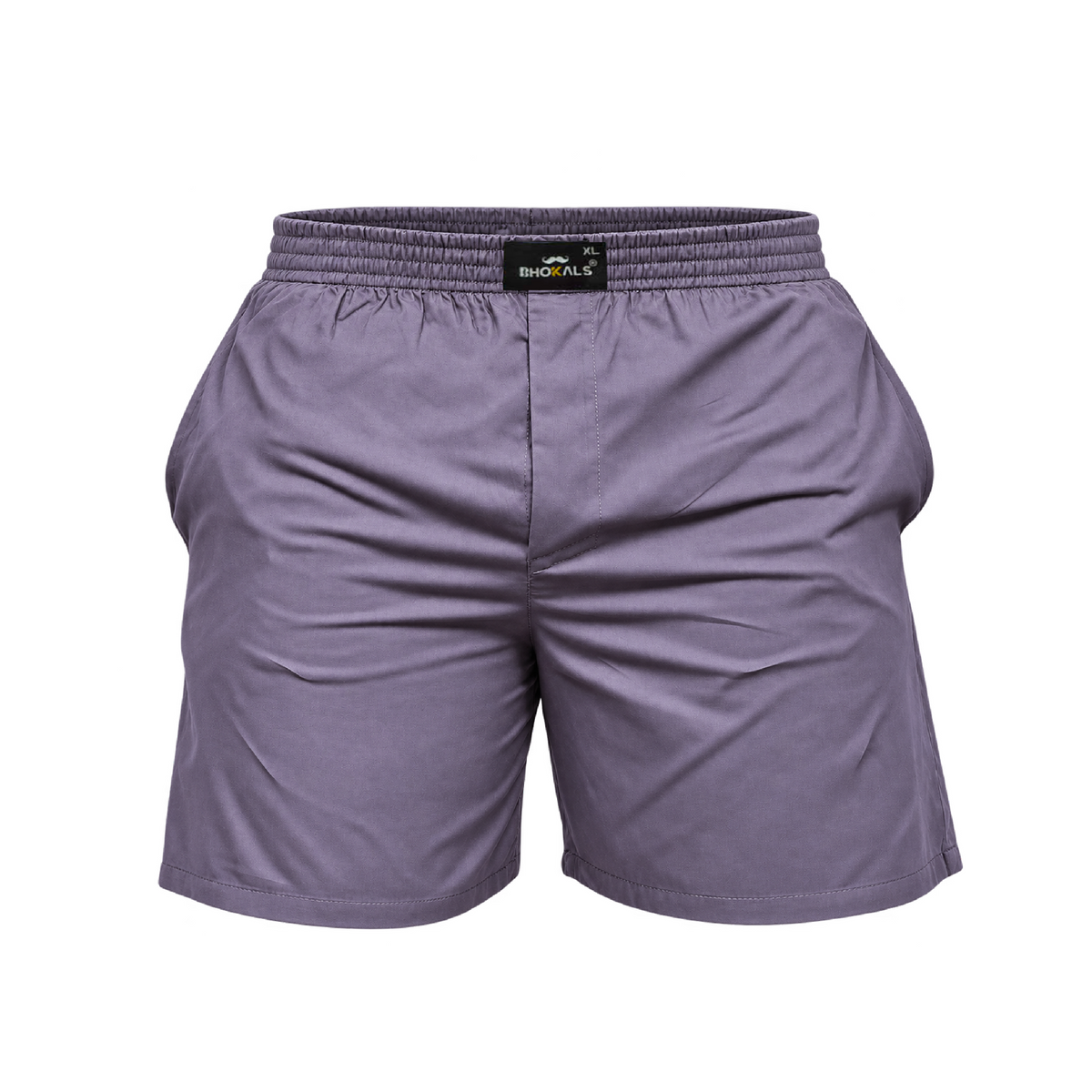 SOLID GREY PLAIN COTTON MEN BOXER