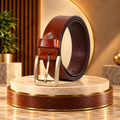 Bhokals Men Solid Brown Casual Leather Belt