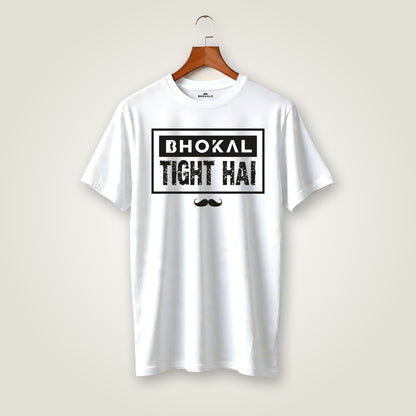 Bhokal Tight Hai Printed Round Neck Cotton Men T-Shirt