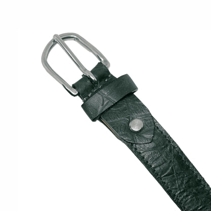 Bhokals Women Green Crocs Leather Belt