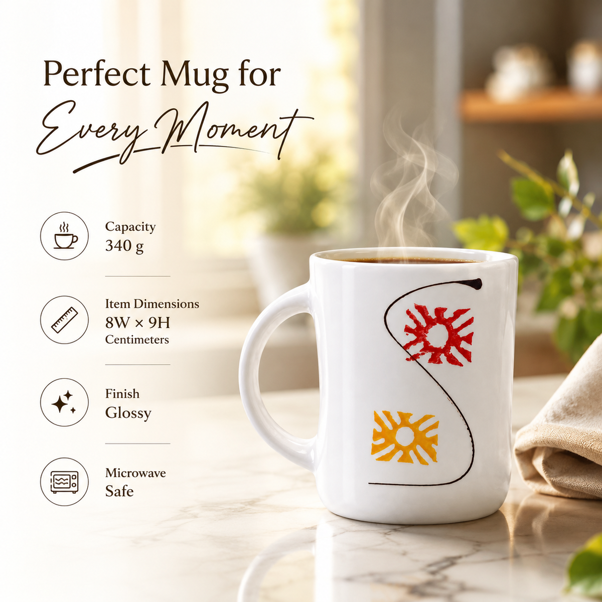 Bhokals Design Printed White Coffee Mug