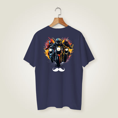 Bhokals Premium Oversized Front & Back Printed T-Shirt for Men - Biker