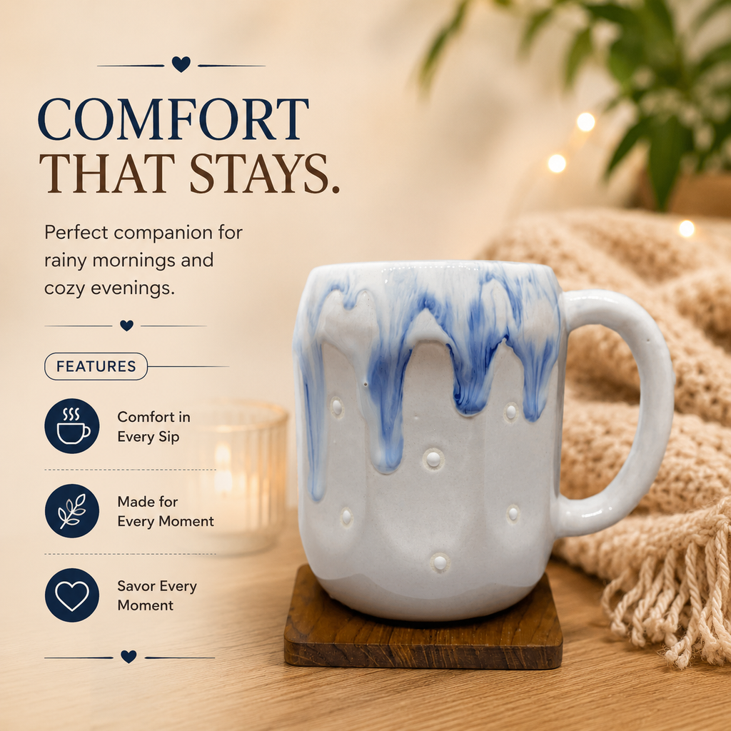 Bhokals Big Dots Print White Coffee Mug