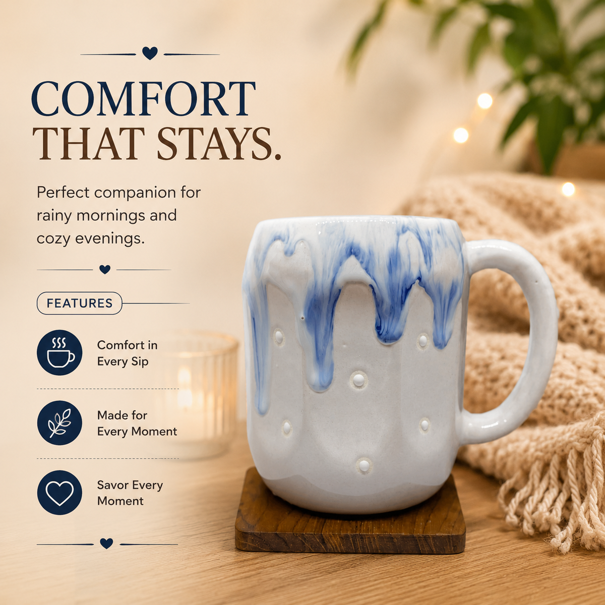 Bhokals Big Dots Print White Coffee Mug