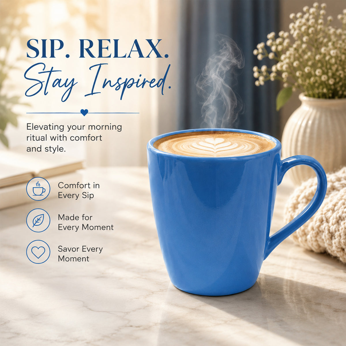 Bhokals Solid Sky Blue Coffee Mug
