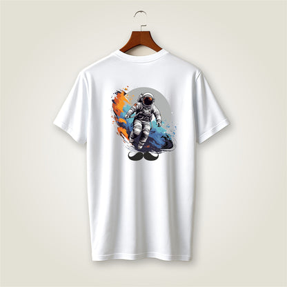 Bhokals Premium Oversized Front & Back Printed T-Shirt for Men - Astronaut