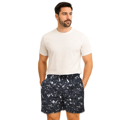 Grey Ghost Printed Cotton Boxer For Men