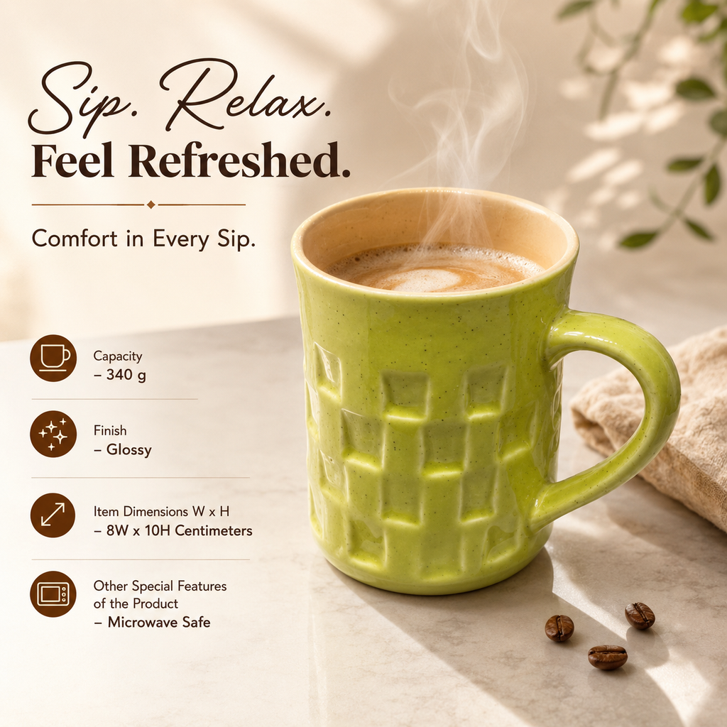 Bhokals Texture Pattern Green Coffee Mug