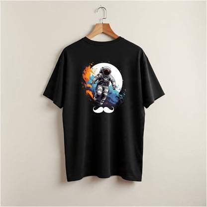 Bhokals Premium Oversized Front & Back Printed T-Shirt for Men - Astronaut