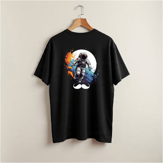 Bhokals Premium Oversized Front & Back Printed T-Shirt for Men - Astronaut