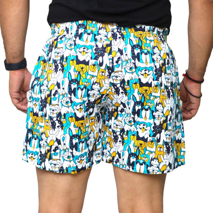 Dogs Printed Cotton Boxer For Men