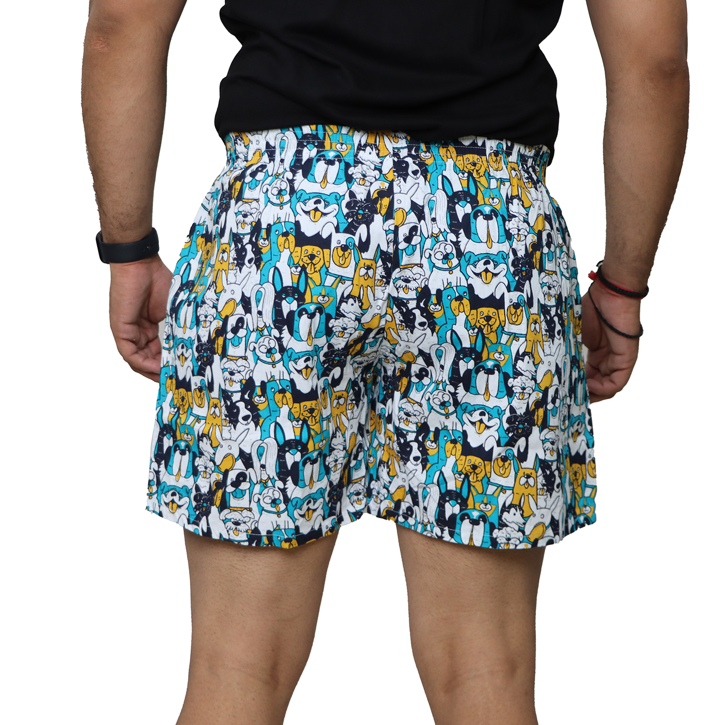 Dogs Printed Cotton Boxer For Men