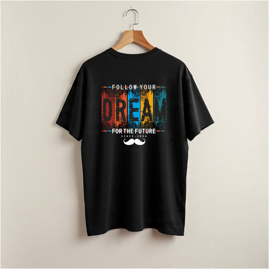 Bhokals Premium Oversized Front & Back Printed T-Shirt for Men - Dream