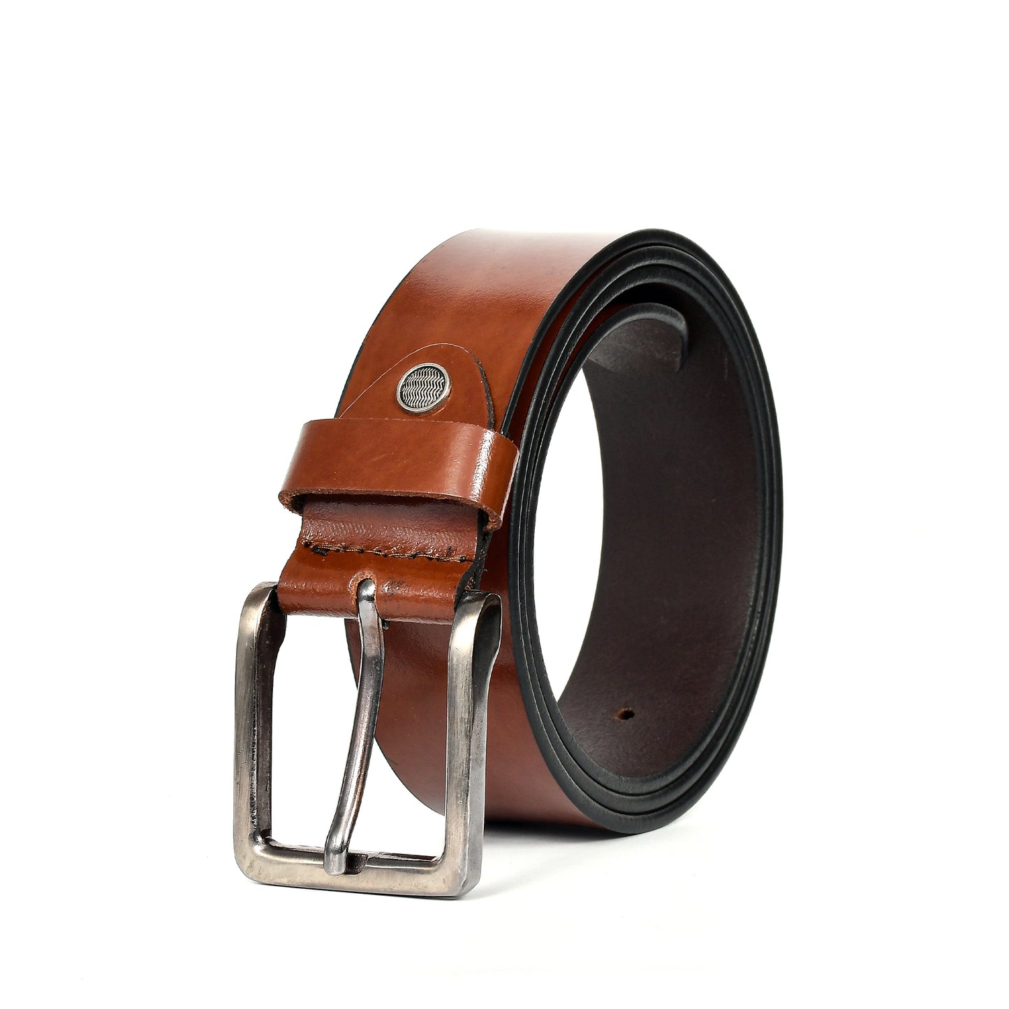 Bhokals Men Solid Tan Casual Leather Belt