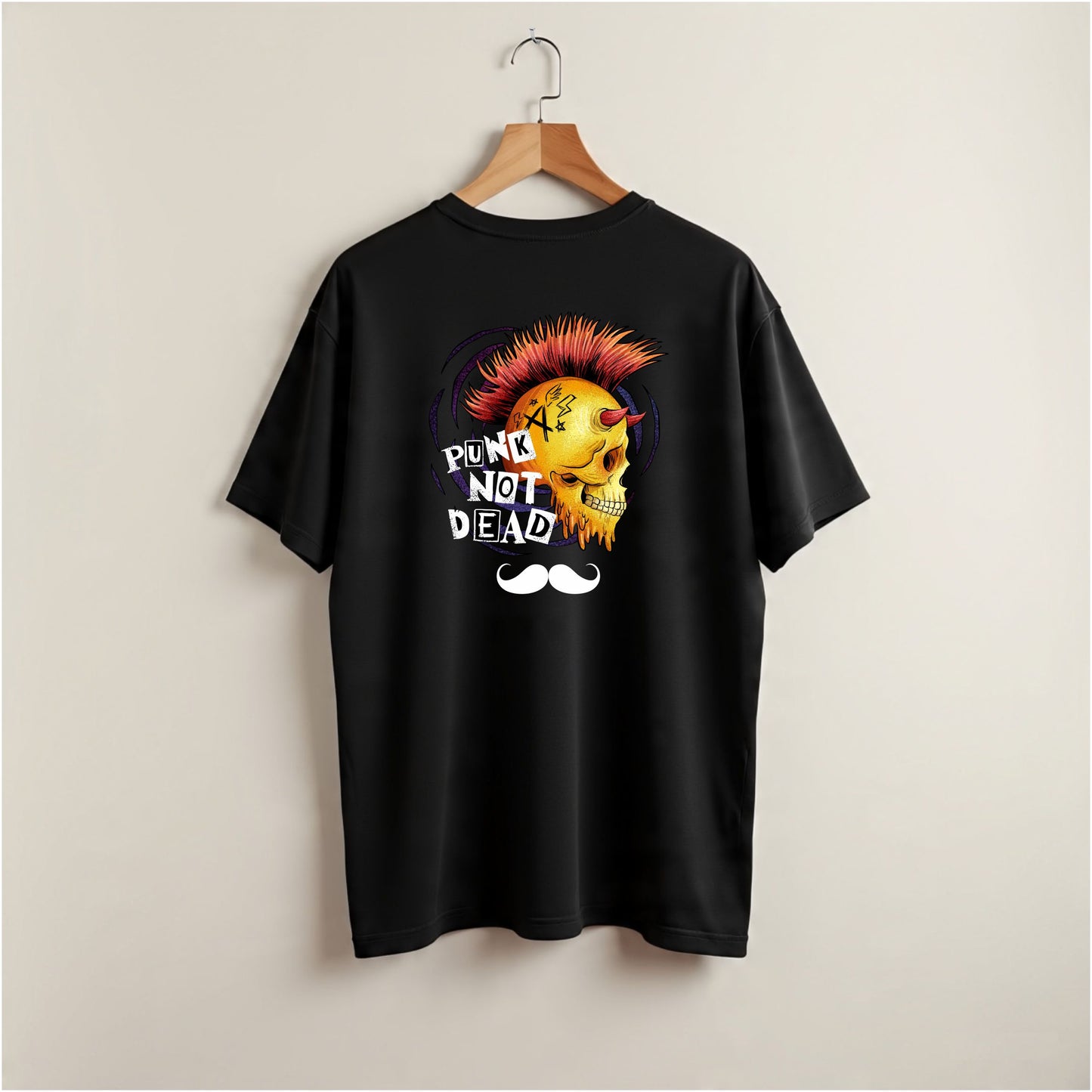 Bhokals Premium Oversized Front & Back Printed T-Shirt for Men - Punk