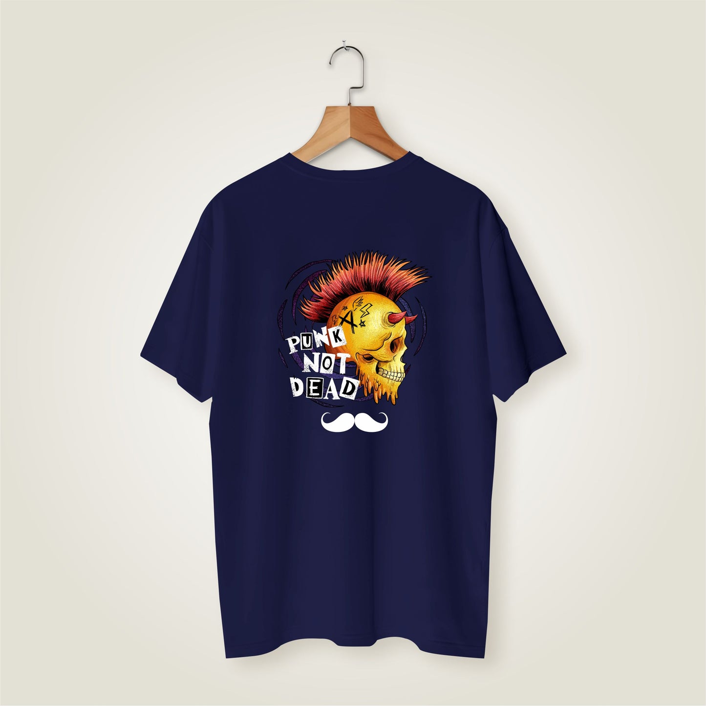 Bhokals Premium Oversized Front & Back Printed T-Shirt for Men - Punk