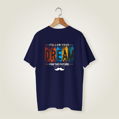 Bhokals Premium Oversized Front & Back Printed T-Shirt for Men - Dream