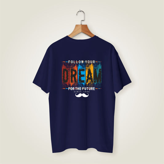 Bhokals Premium Oversized Front & Back Printed T-Shirt for Men - Dream