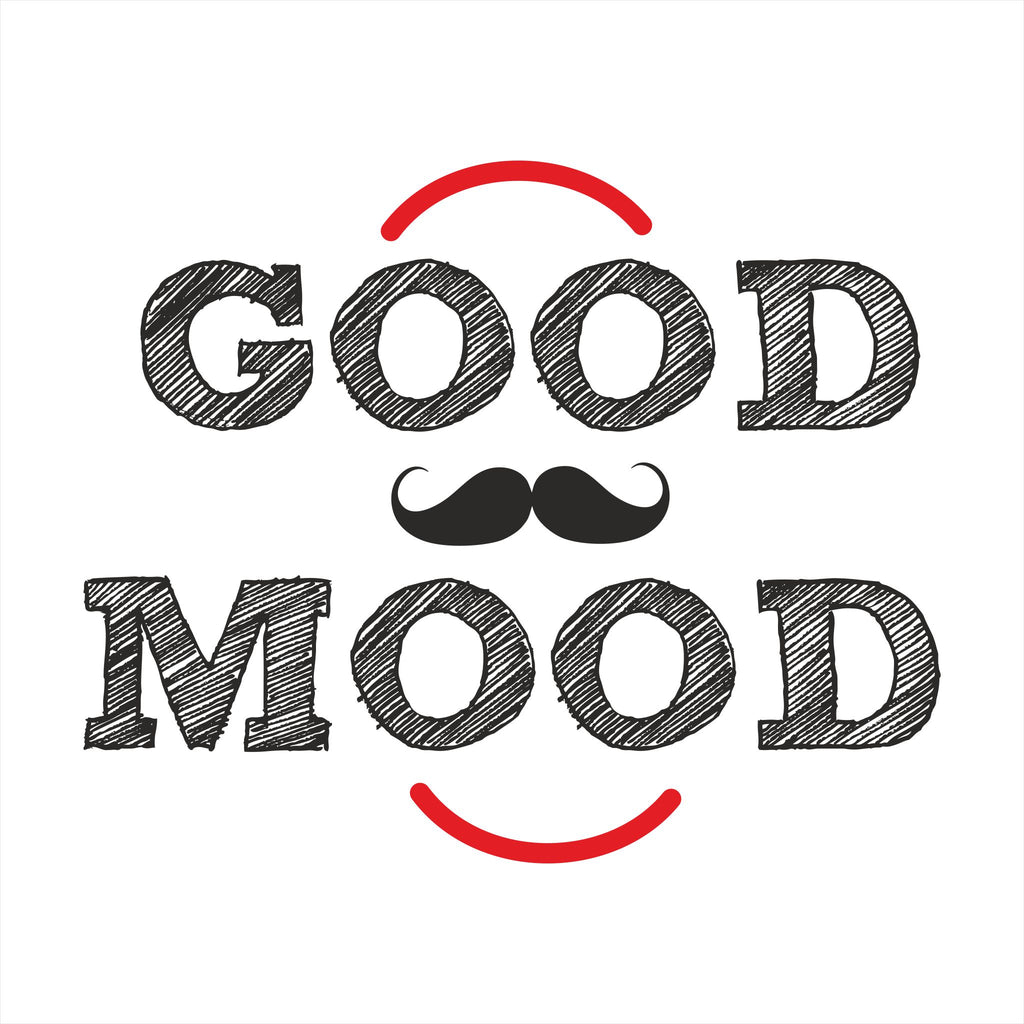 Good Mood Printed Round Neck Cotton Men T-Shirt