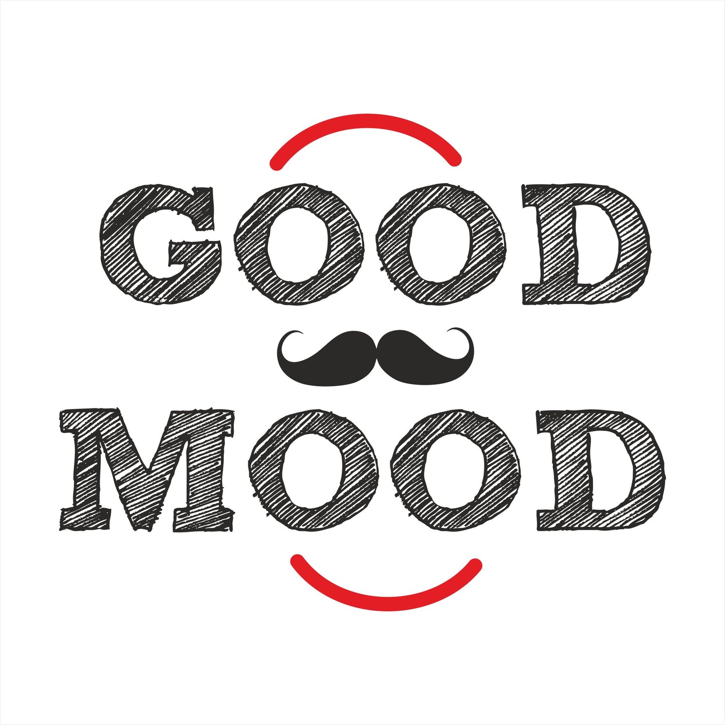 Good Mood Printed Round Neck Cotton Men T-Shirt
