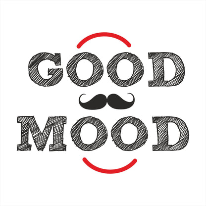 Good Mood Printed Round Neck Cotton Men T-Shirt
