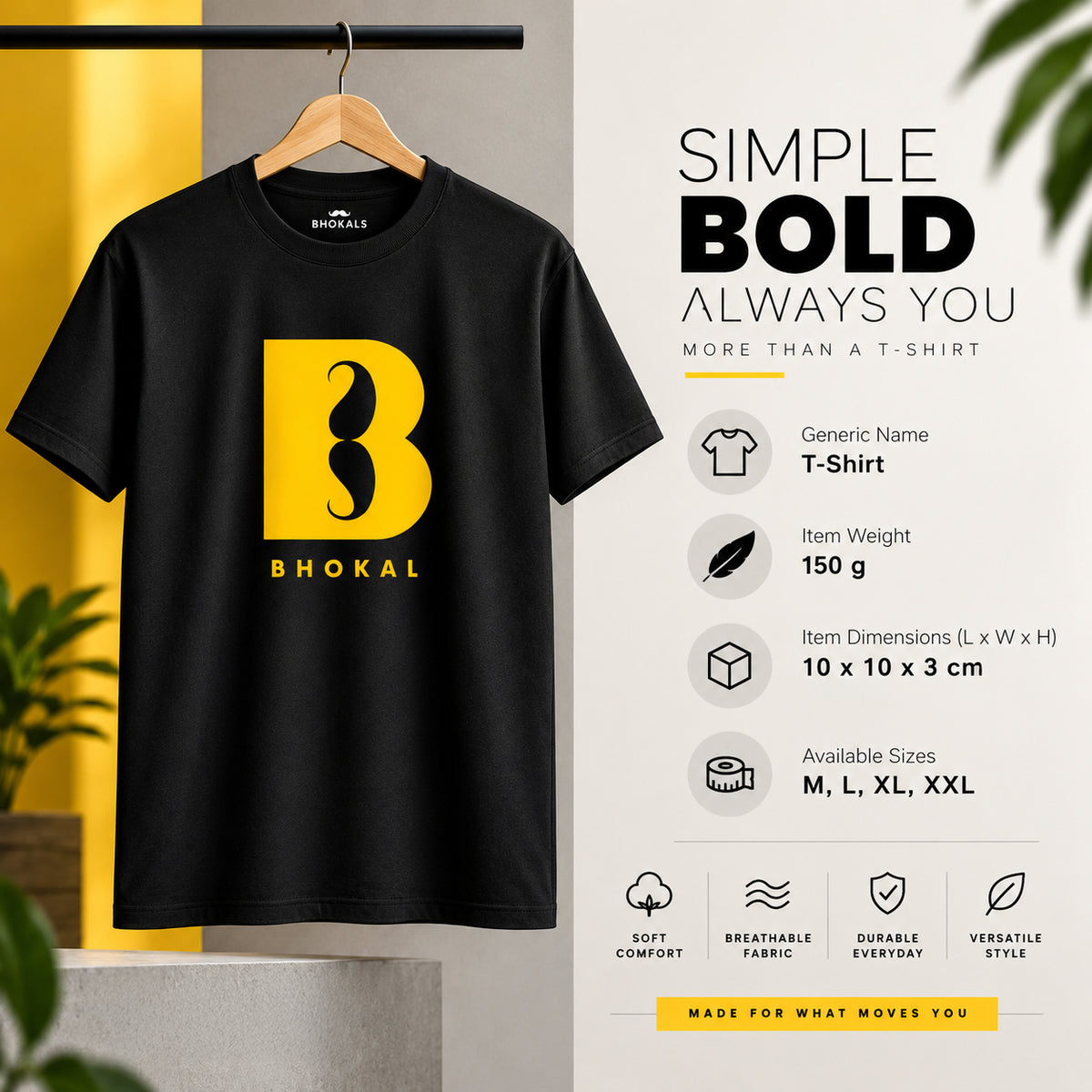 Big B Printed Round Neck Cotton Men T-Shirt