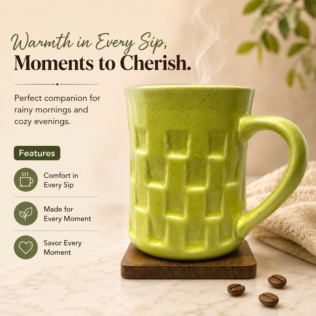 Bhokals Texture Pattern Green Coffee Mug