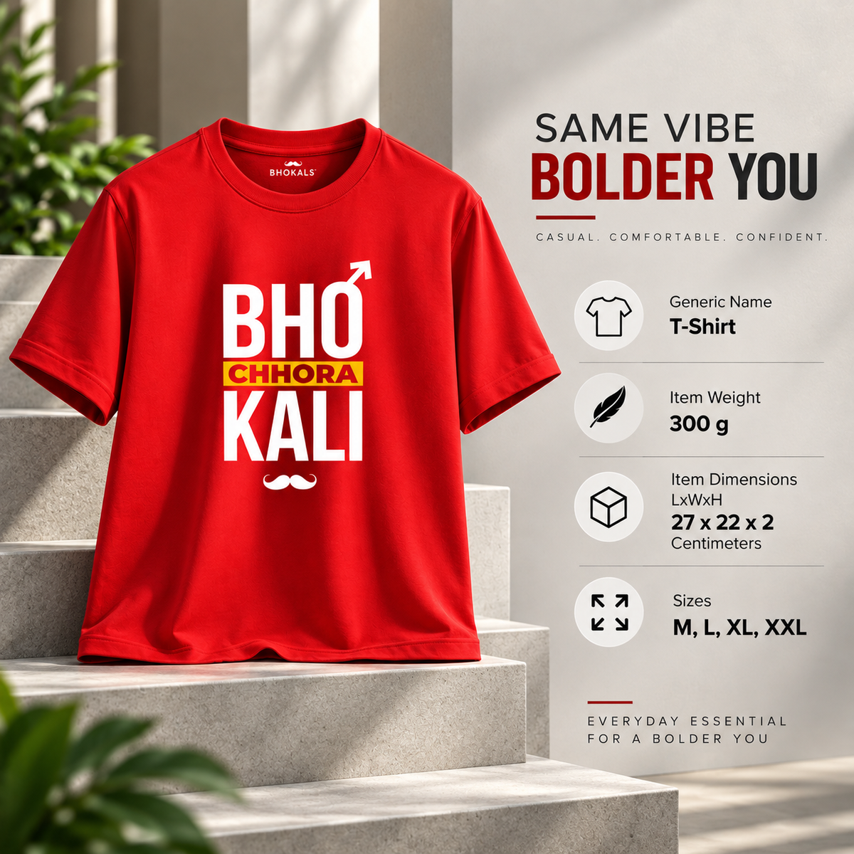 Bhokali Chora Printed Round Neck Cotton Men T-Shirt
