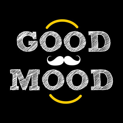 Good Mood Printed Round Neck Cotton Men T-Shirt