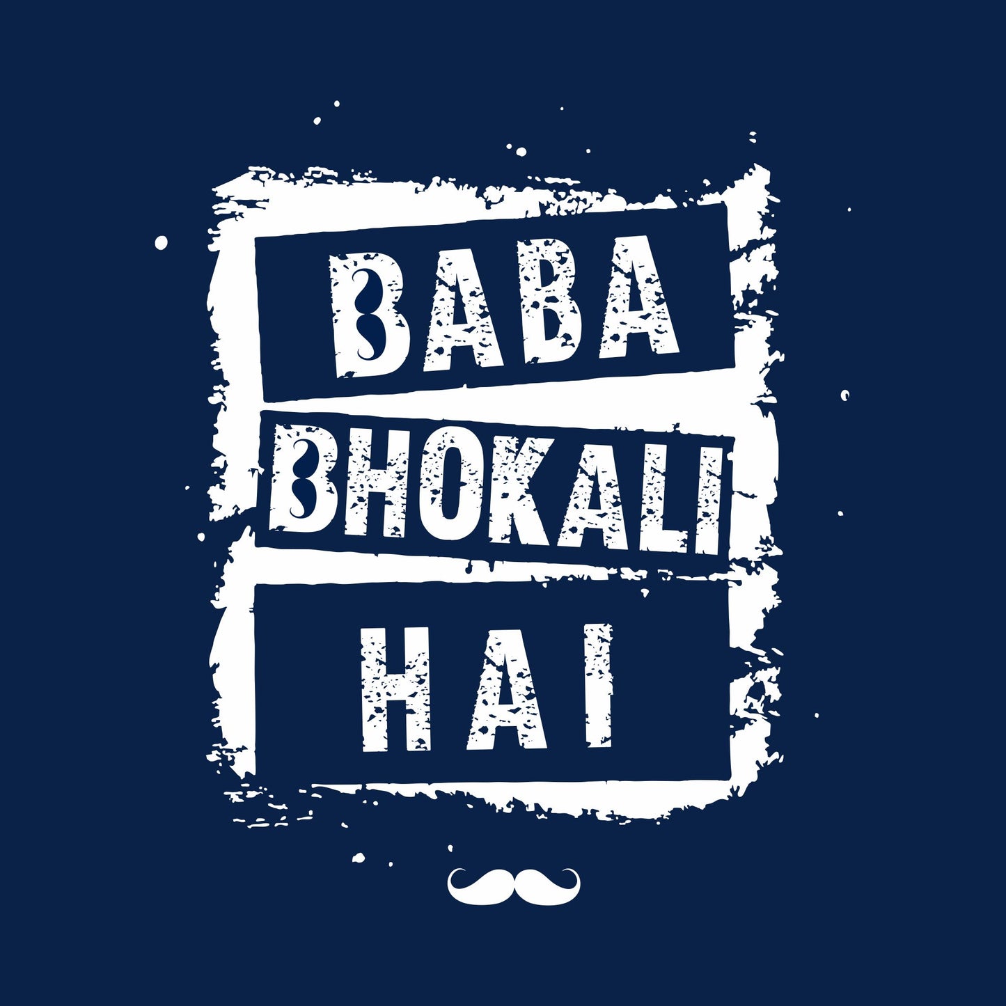 Baba Bhokali Hai Printed Round Neck Cotton Men T-Shirt