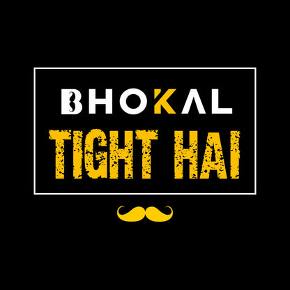 Bhokal Tight Hai Printed Round Neck Cotton Men T-Shirt