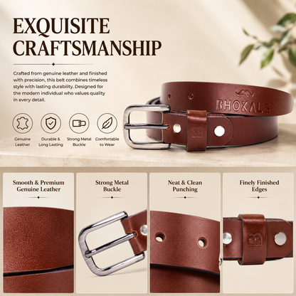 Bhokals Women Brown Leather Belt