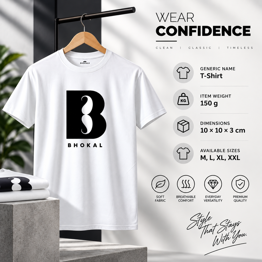 Big B Printed Round Neck Cotton Men T-Shirt
