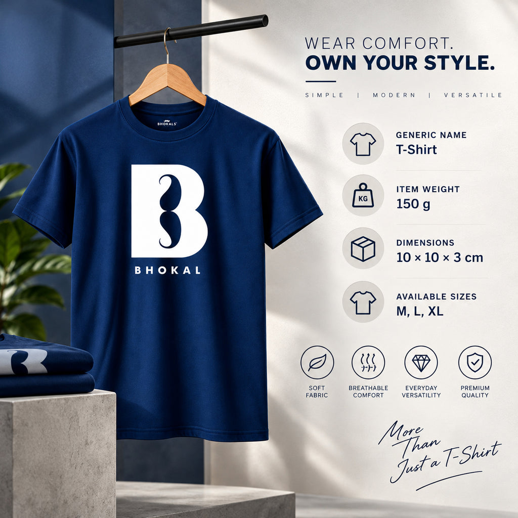 Big B Printed Round Neck Cotton Men T-Shirt