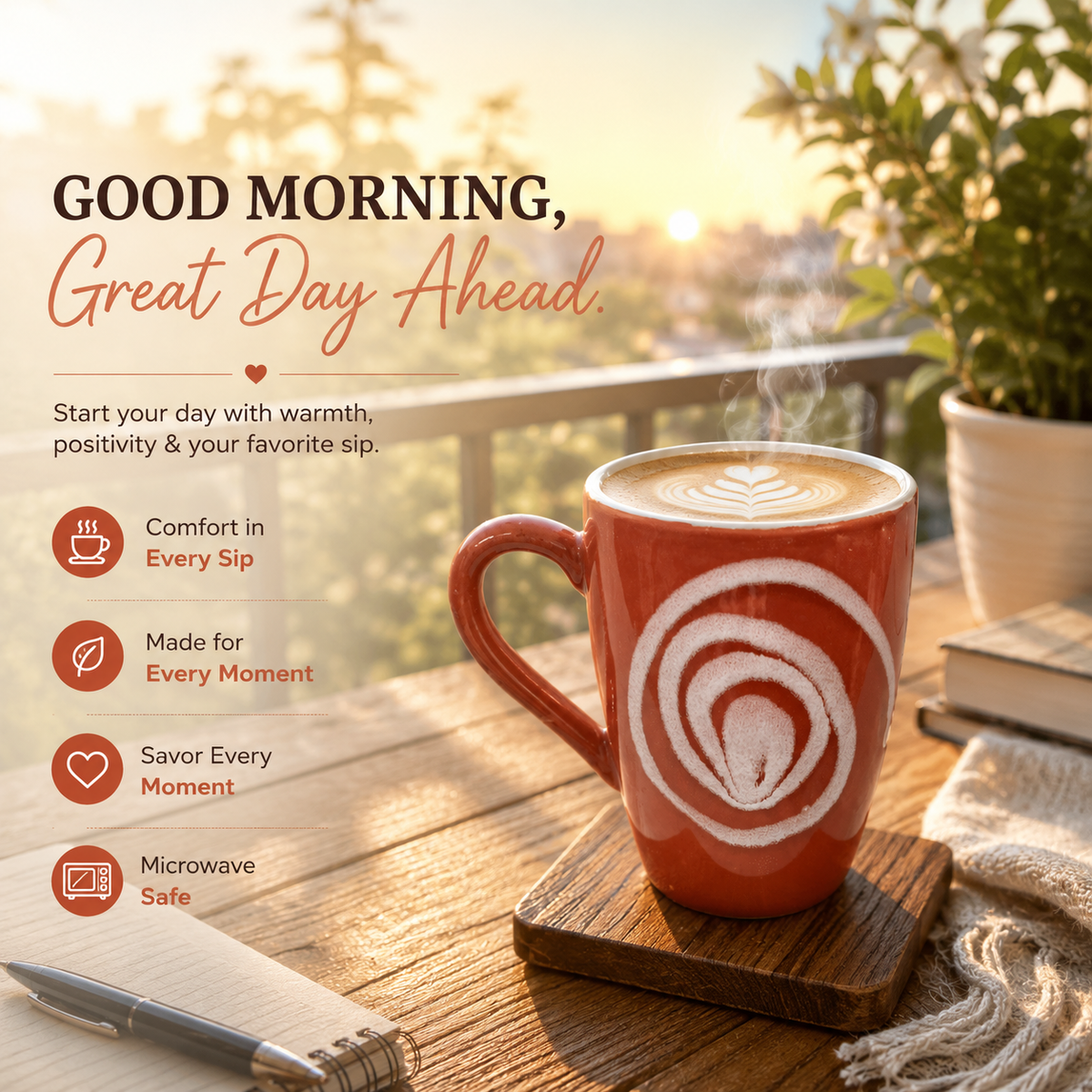 Bhokals Circle Printed Brown Coffee Mug