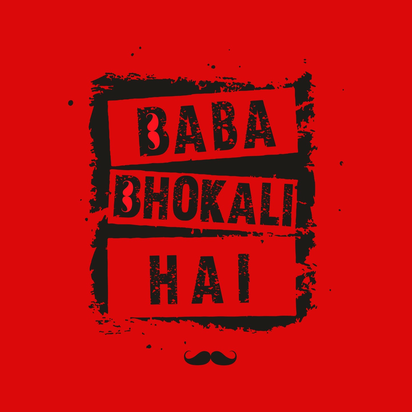 Baba Bhokali Hai Printed Round Neck Cotton Men T-Shirt