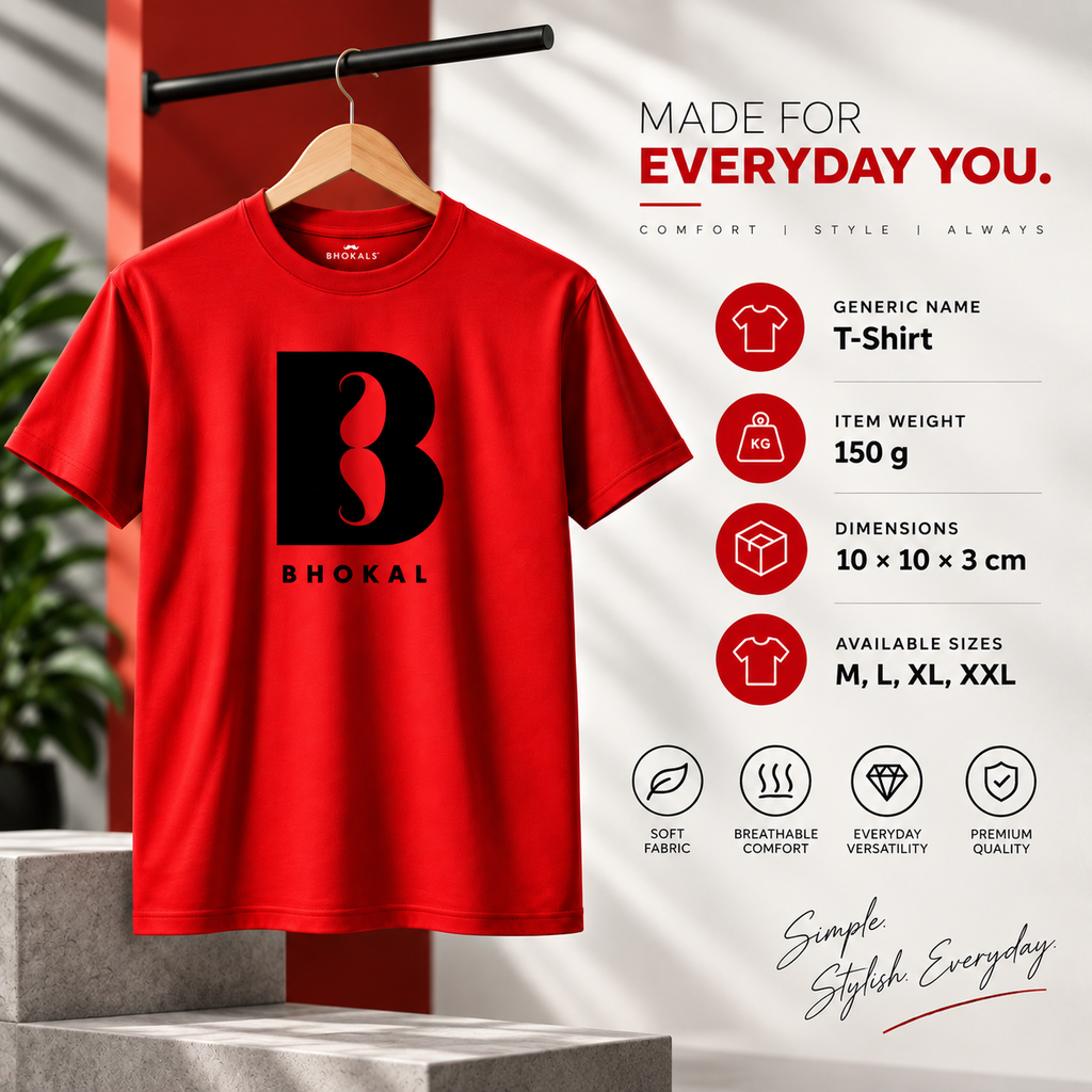 Big B Printed Round Neck Cotton Men T-Shirt