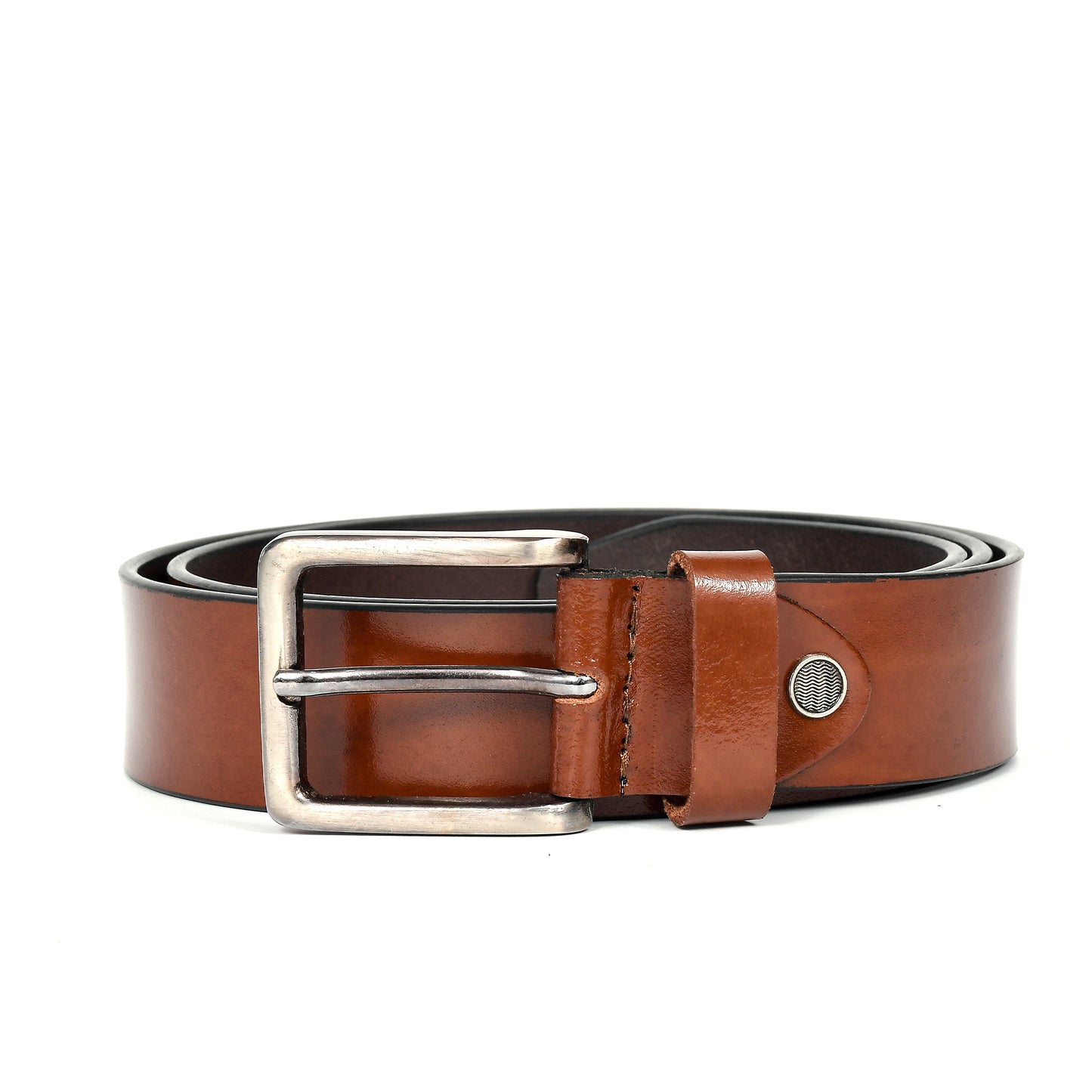 Bhokals Men Solid Tan Casual Leather Belt