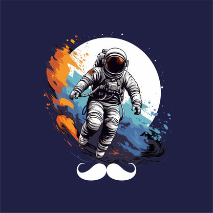 Bhokals Premium Oversized Front & Back Printed T-Shirt for Men - Astronaut