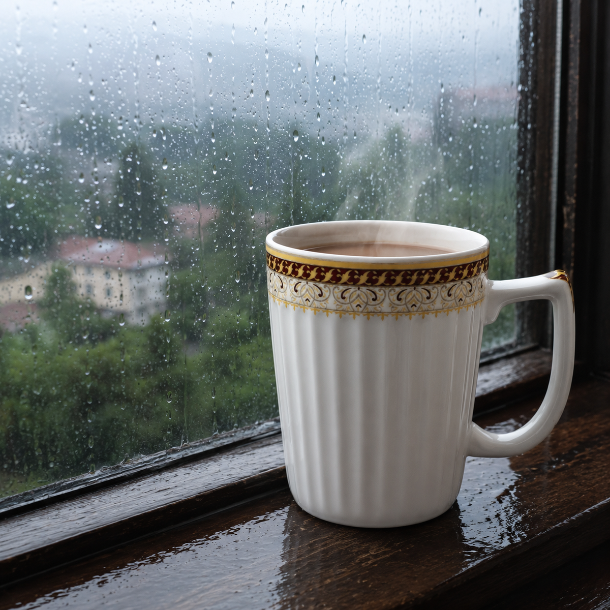 Bhokals Border Texture White Coffee Mug