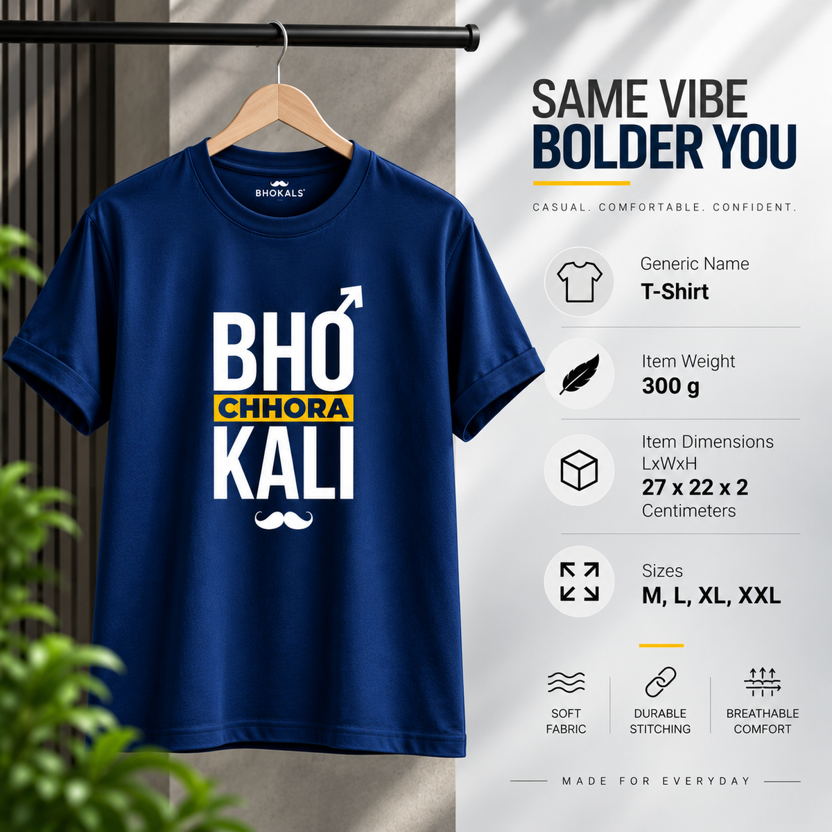 Bhokali Chora Printed Round Neck Cotton Men T-Shirt