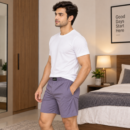 SOLID GREY PLAIN COTTON MEN BOXER
