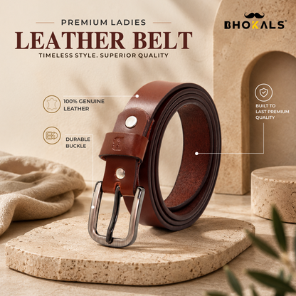 Bhokals Women Brown Leather Belt