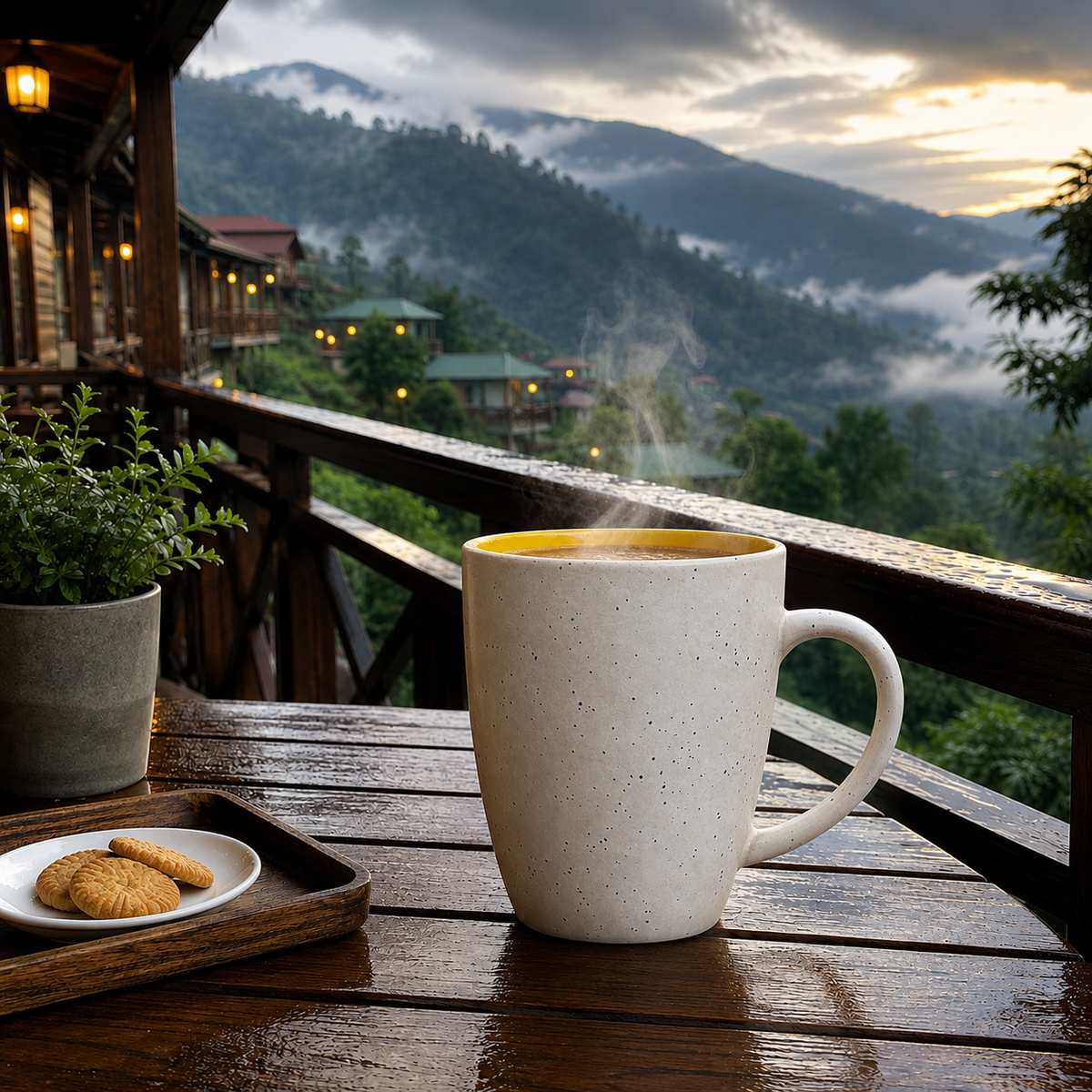 Bhokals Dots Print Yellow White Coffee Mug