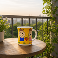 Bhokals Love Cartoon Yellow Printed White Coffee Mug