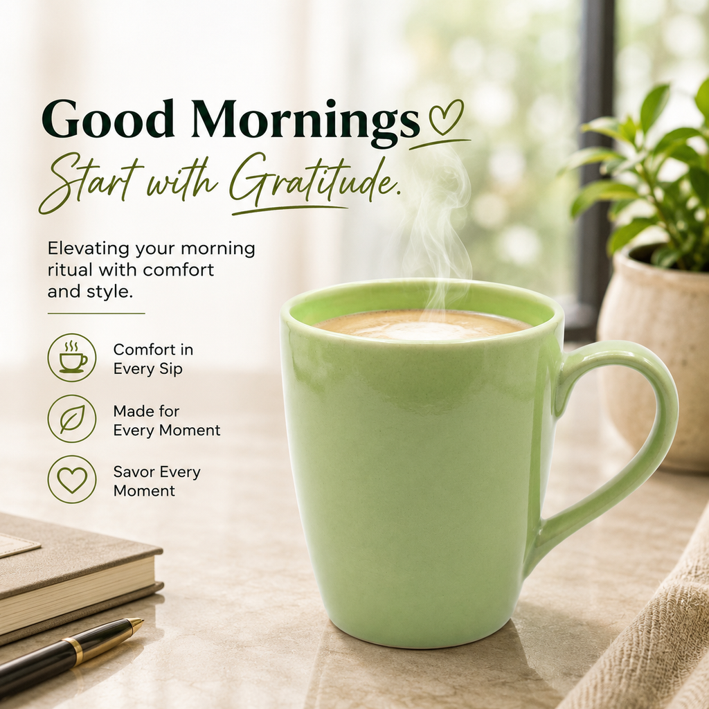 Bhokals Solid Green Coffee Mug