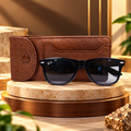 Leather Brown crocs sunglass Pouch