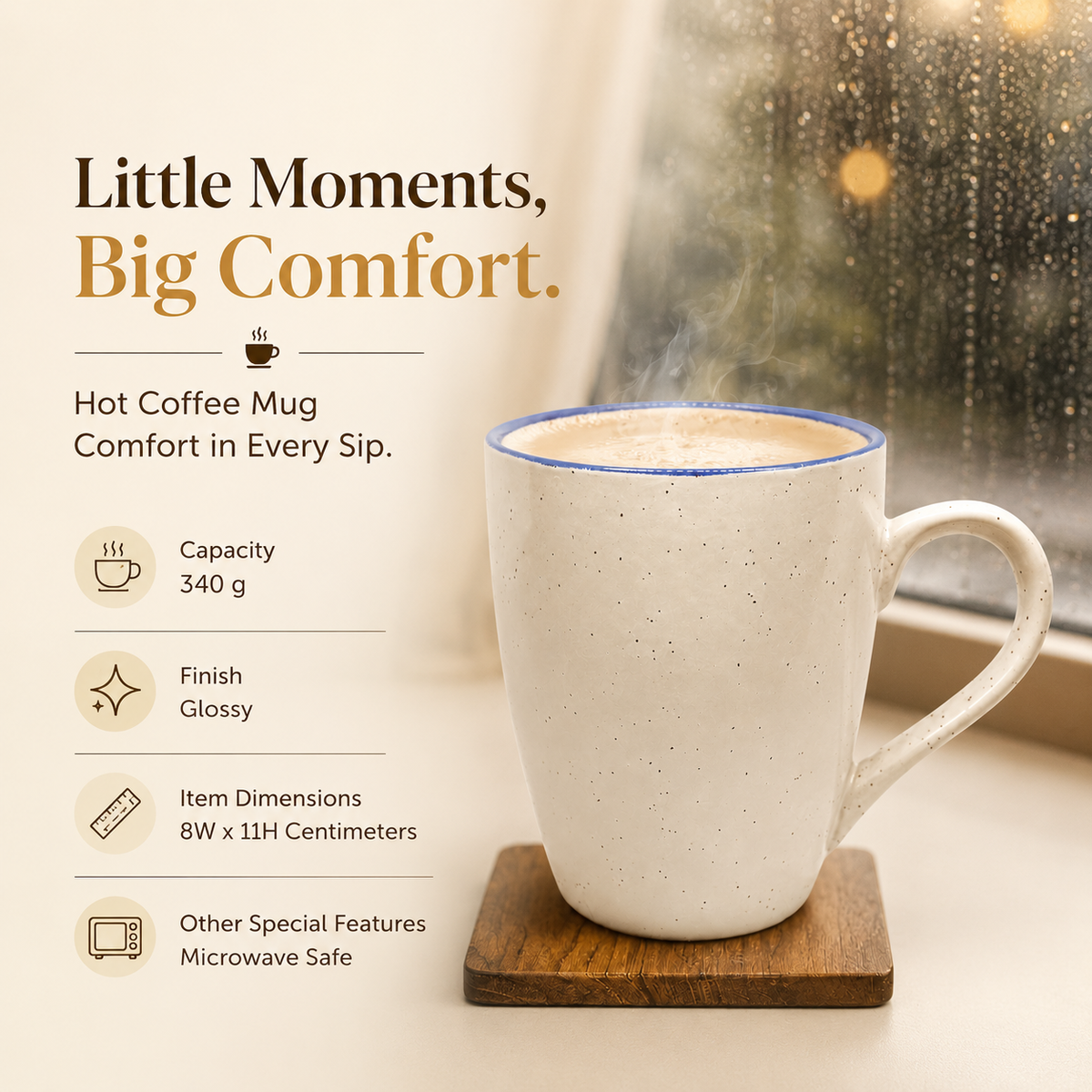 Bhokals Dots Print Blue White Coffee Mug