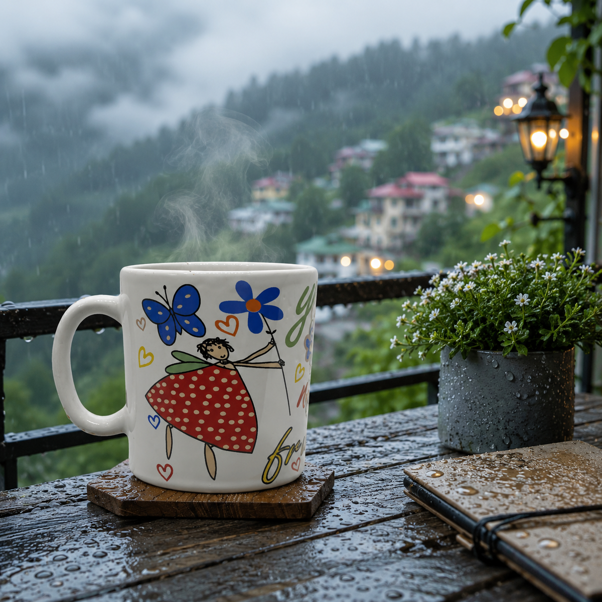 Bhokals  Friend Cartoon Printed White Coffee Mug